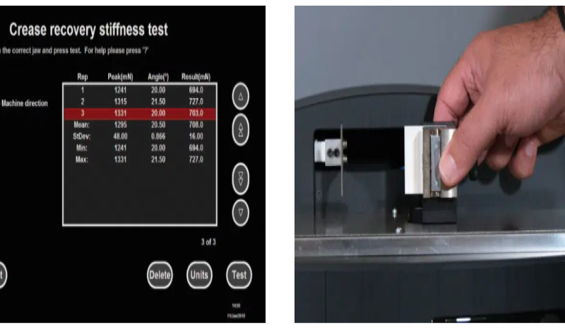 Carton Force Analyser - уред за измерване на всички сили нужни за огъване и пълнене на картонени опаковки