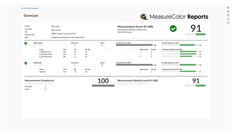 MeasureColor - Софтуер за управление качеството на цвета на печат в реално време 